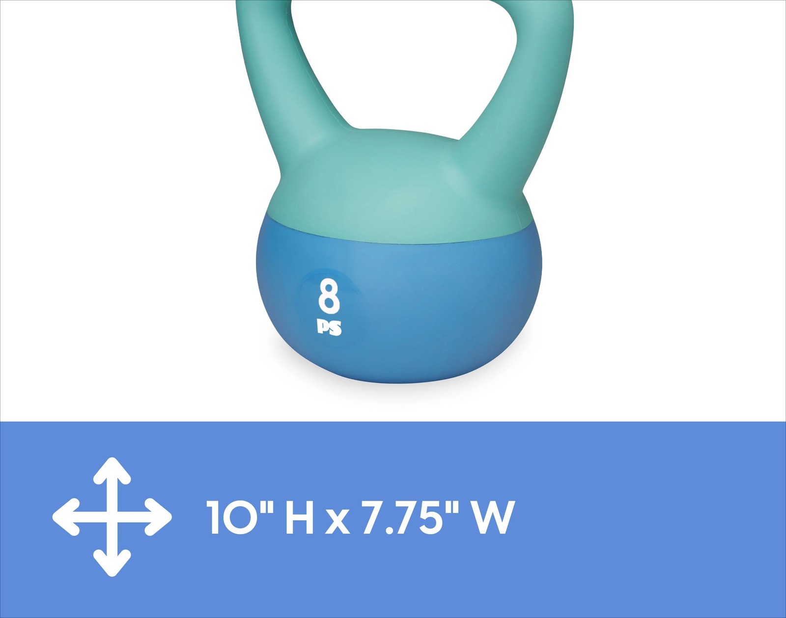 8lb Soft Shell Kettlebell, Blue, Sand Filled