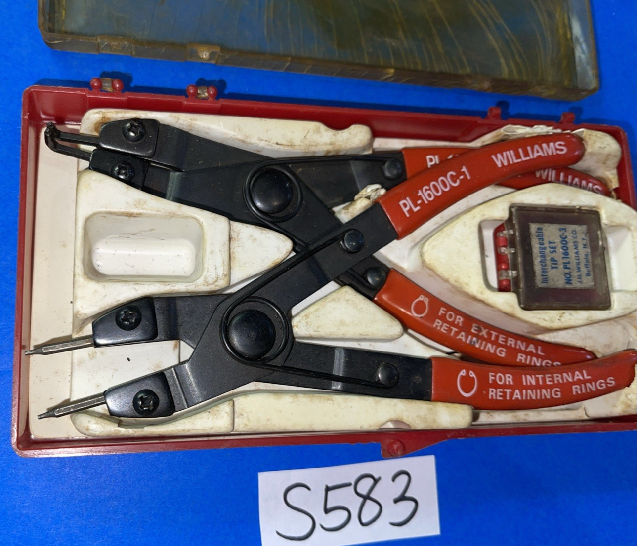 WILLIAMS CO TOOLS SNAP RING INTERNAL AND EXTERNAL PLIERS SET