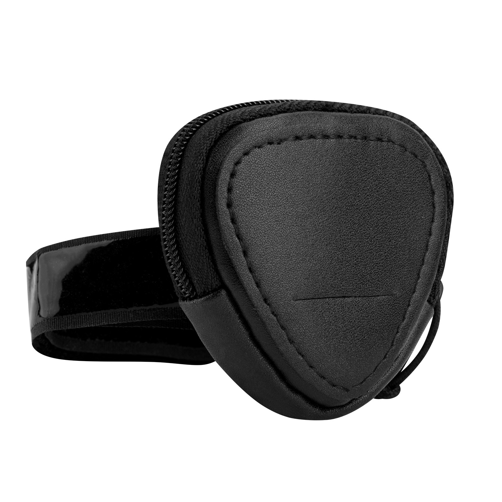 Black Nylon Guitar Bass Picks Storage Bag with Strap Portable Case Holder Travel