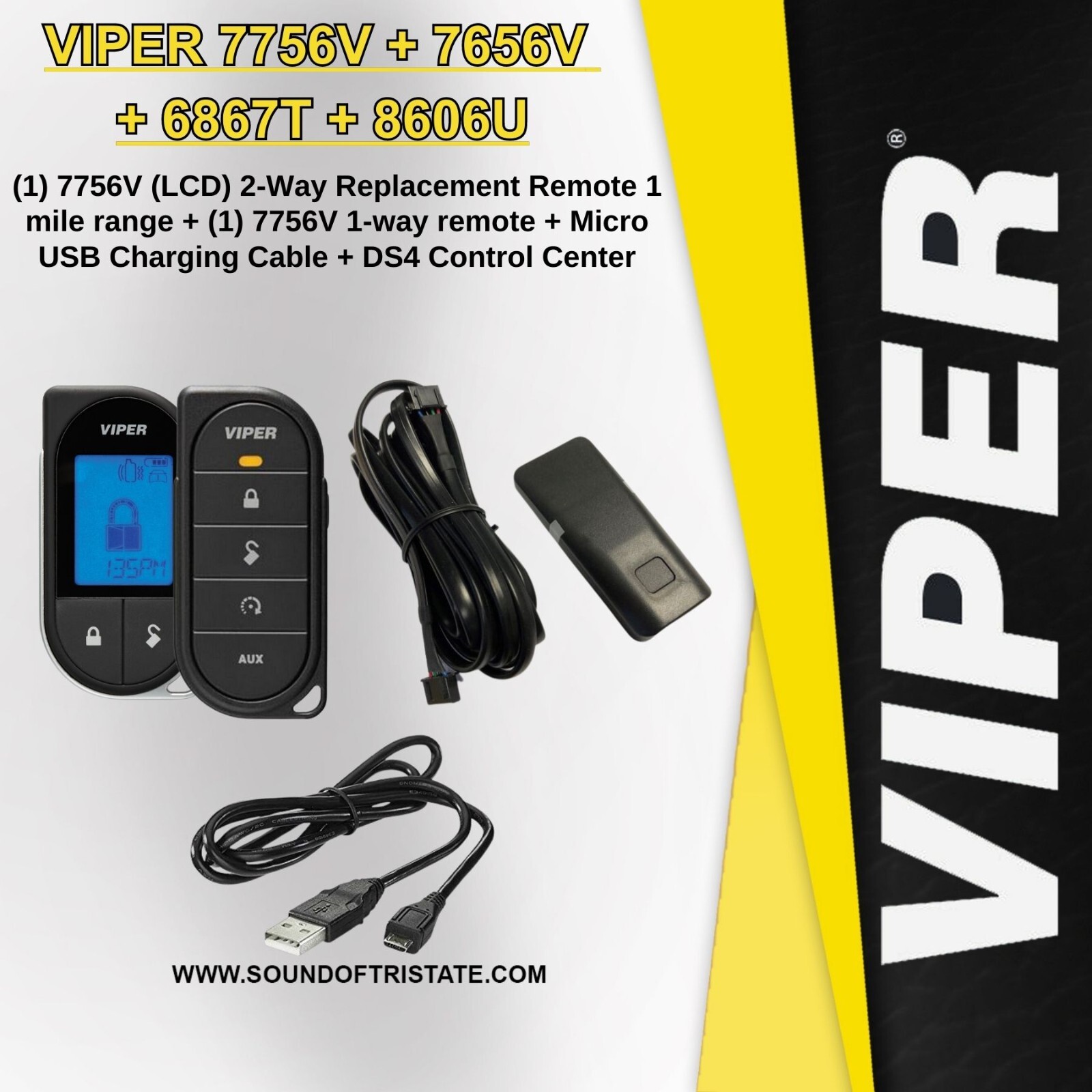 Viper 7756V 2-way LCD + 7756V 1-way remote & Charger with Antenna D9756V