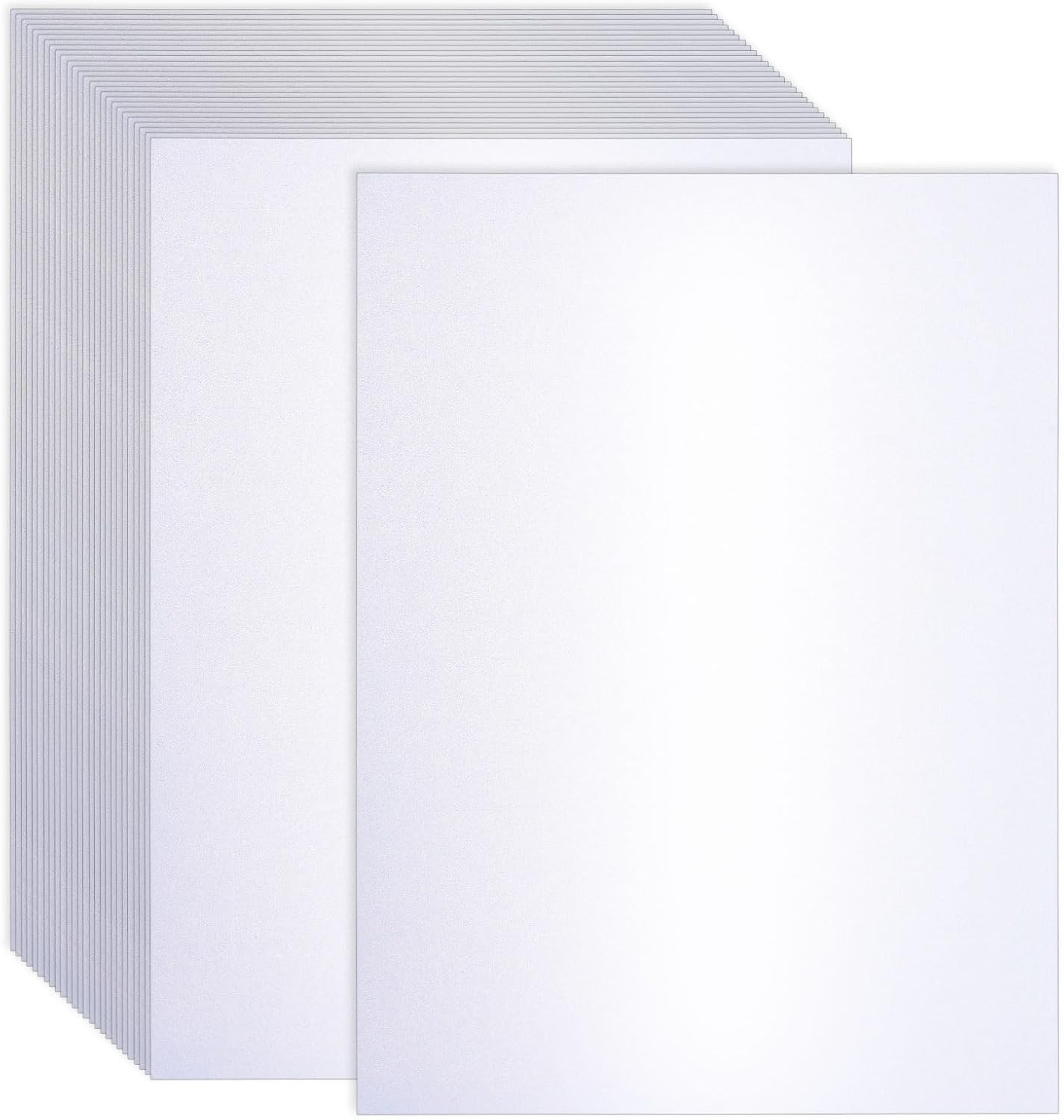 120 Sheets White Shimmer Cardstock 8.5 X 11 Inch Certificate Paper Card Stock, 2