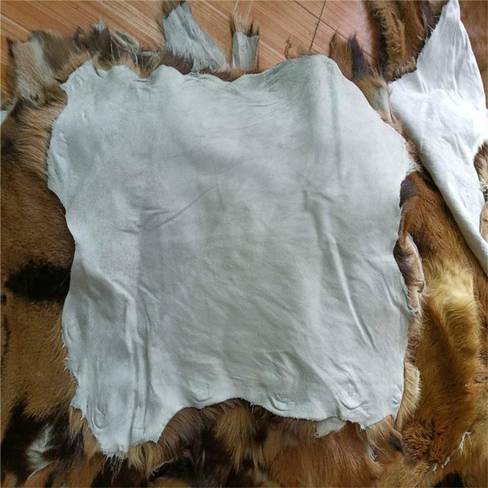 3 Pieces Real Goat Hide Skin Fur Pelt Rug Tanned Leather Clothing Accessories