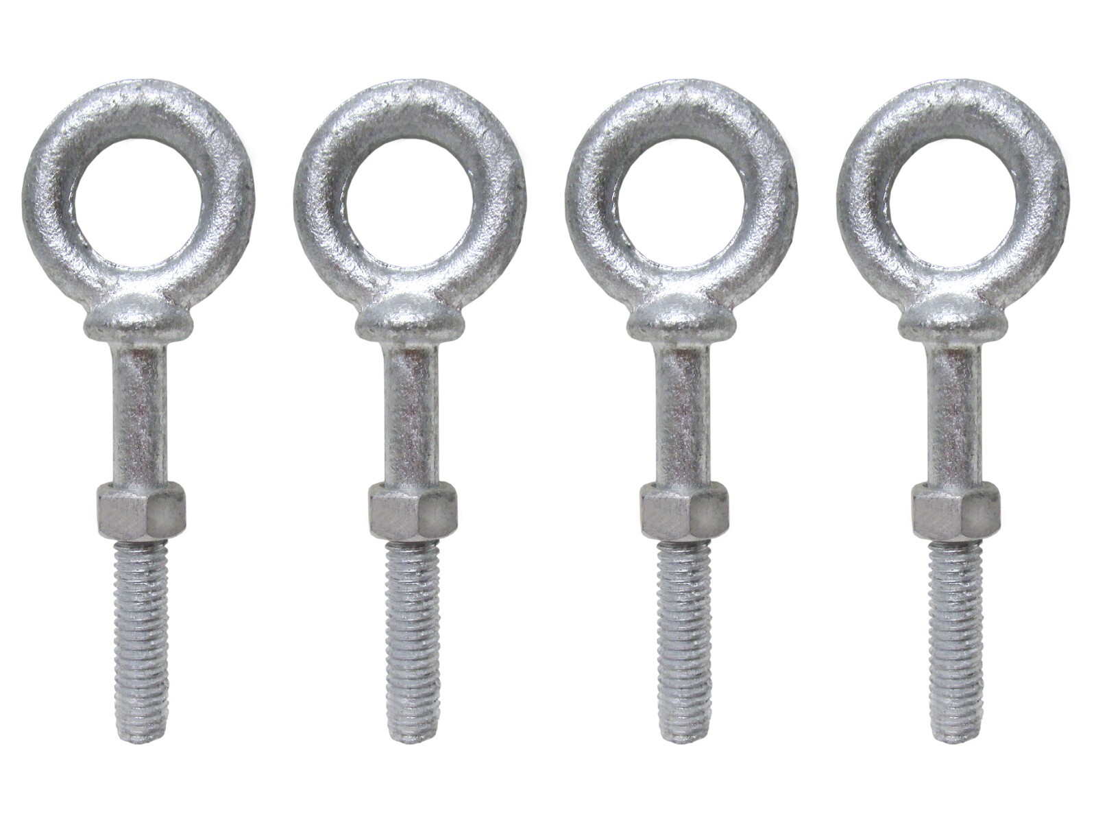 3/4" x 4-1/2" Shouldered Eye Bolts Forged Rigging Anchor Point - Pack of Four