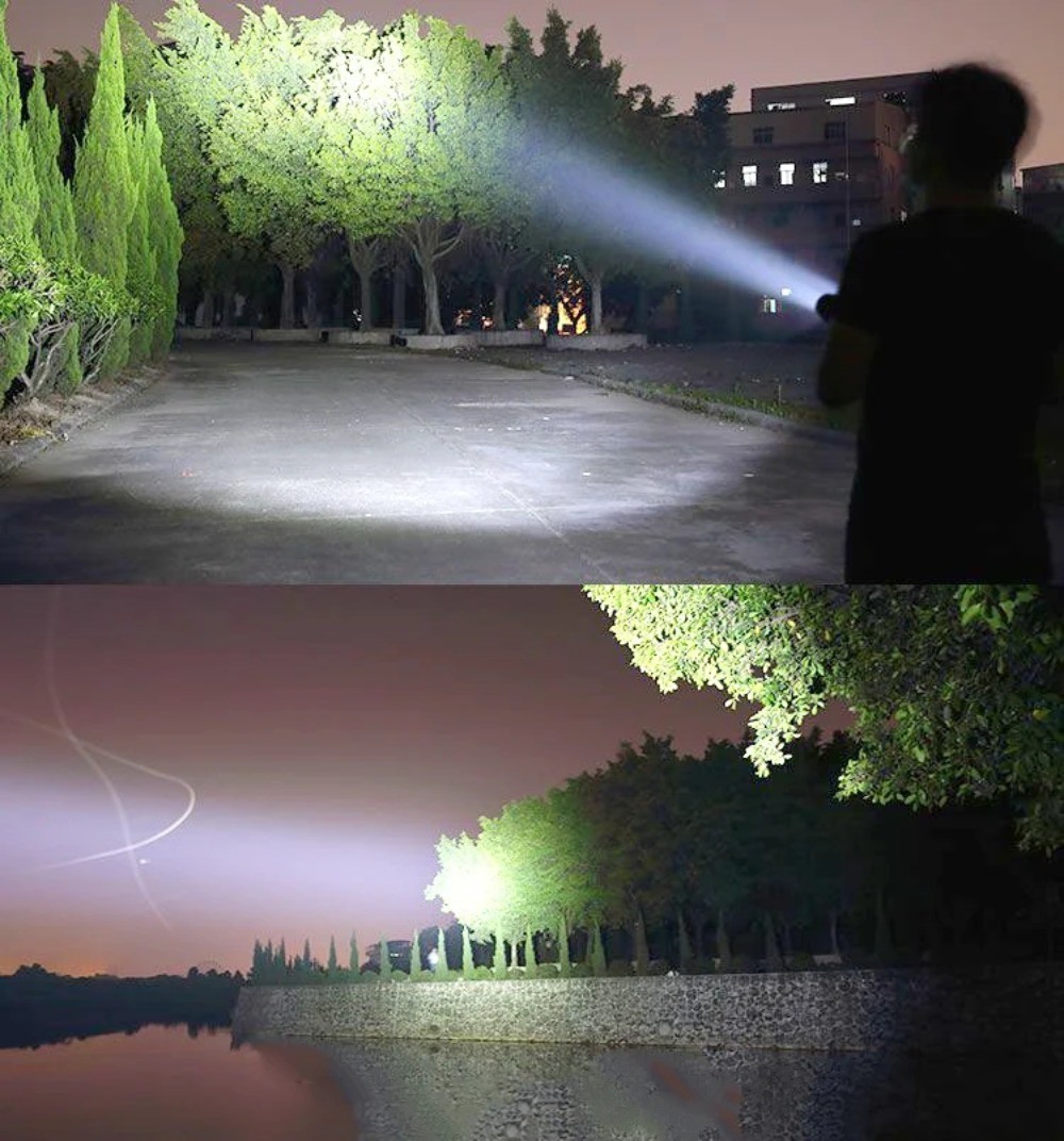 Diving Flashlight 50 Meters Underwater Lantern Searchlight Scuba Lamp US
