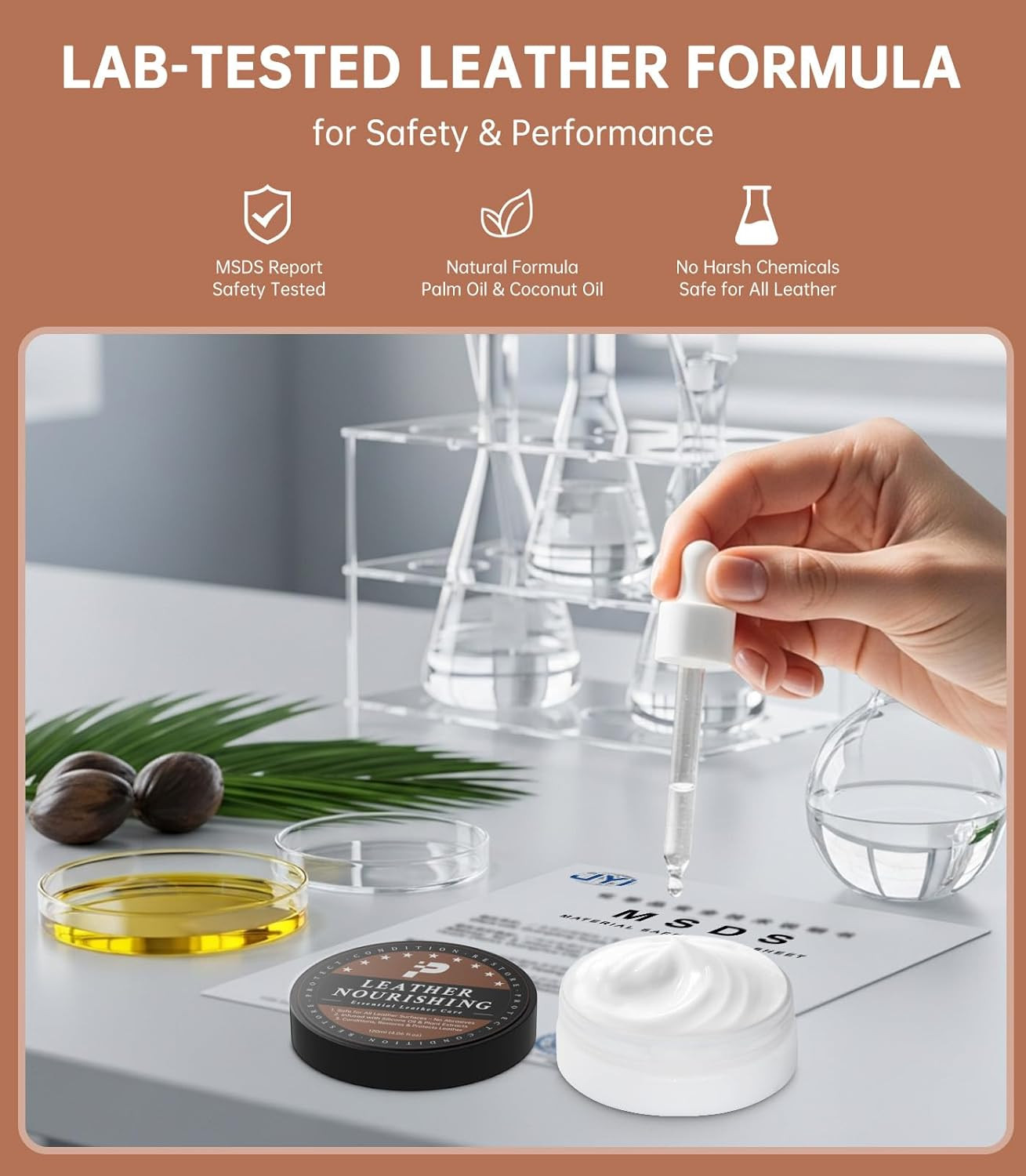 Leather Conditioner 2 Pack All-In-One Leather Care Treatment for Couch Sofa Safe