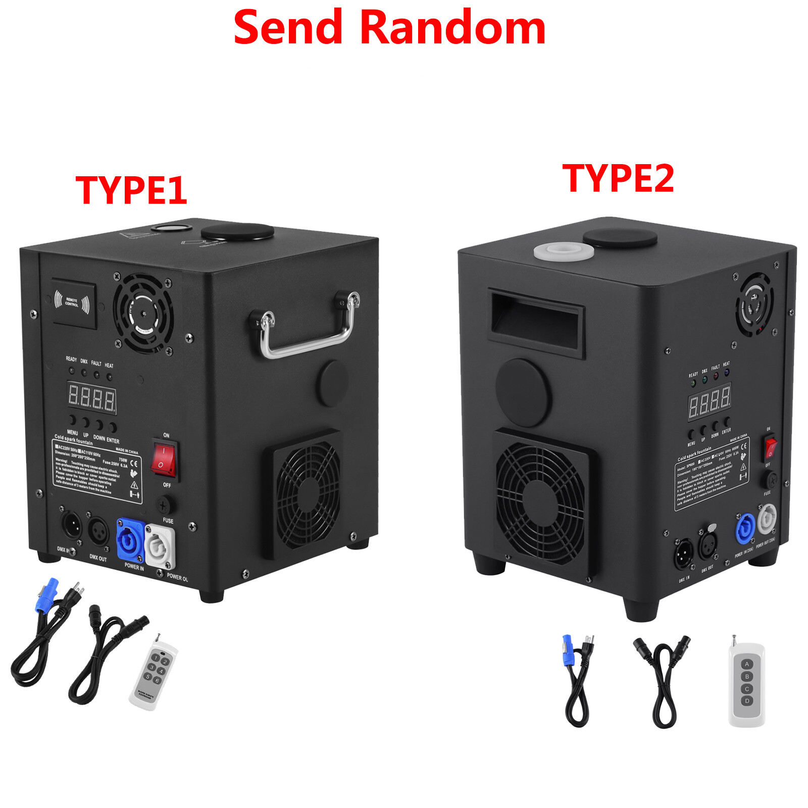 2pcs 750W Cold Spark Machine Stage Effect DMX Firework DJ Event Party Wedding