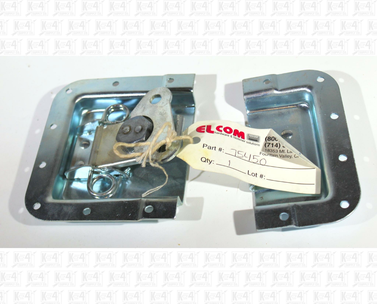 Elcom 75450 Recessed Zinc Plated Road Case Latch With Stepped Edge