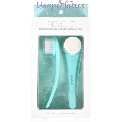 Revele Exfoliating Brush & Moisturizing Sponge Duo NIB