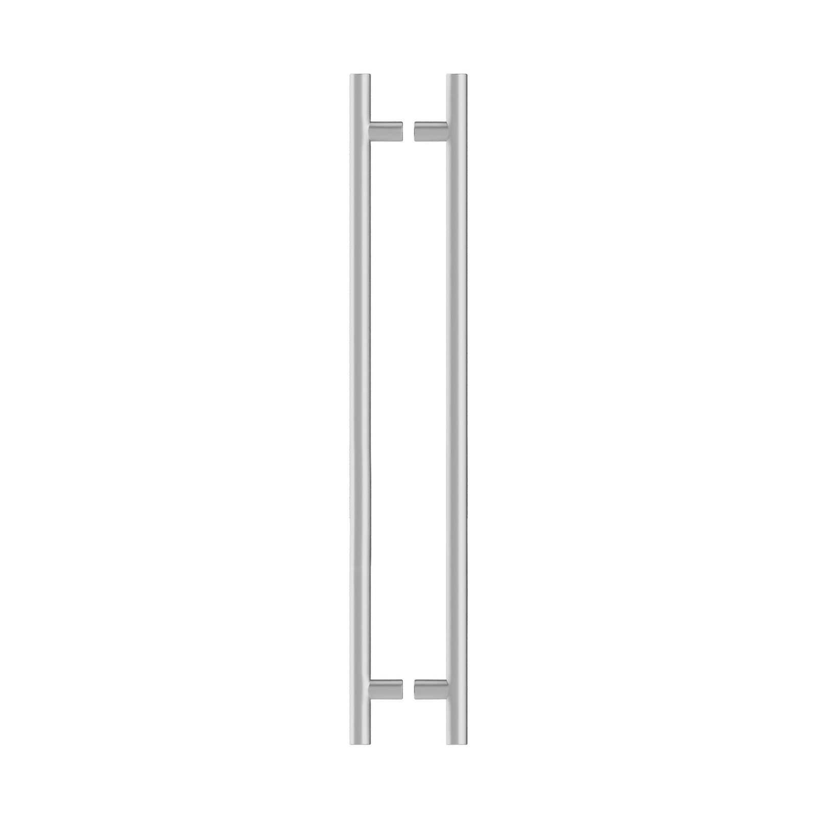 Brixwell 48" Back-to-Back Ladder Pull Handle, Brushed Stainless Steel Finish