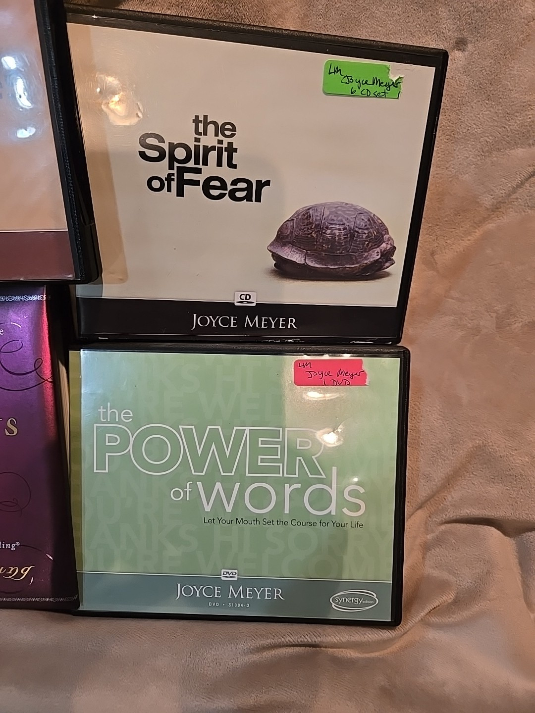 Joyce Meyer 4 CD Set & 1 DVD Lot + 1 Sarah Young Devotional - READ