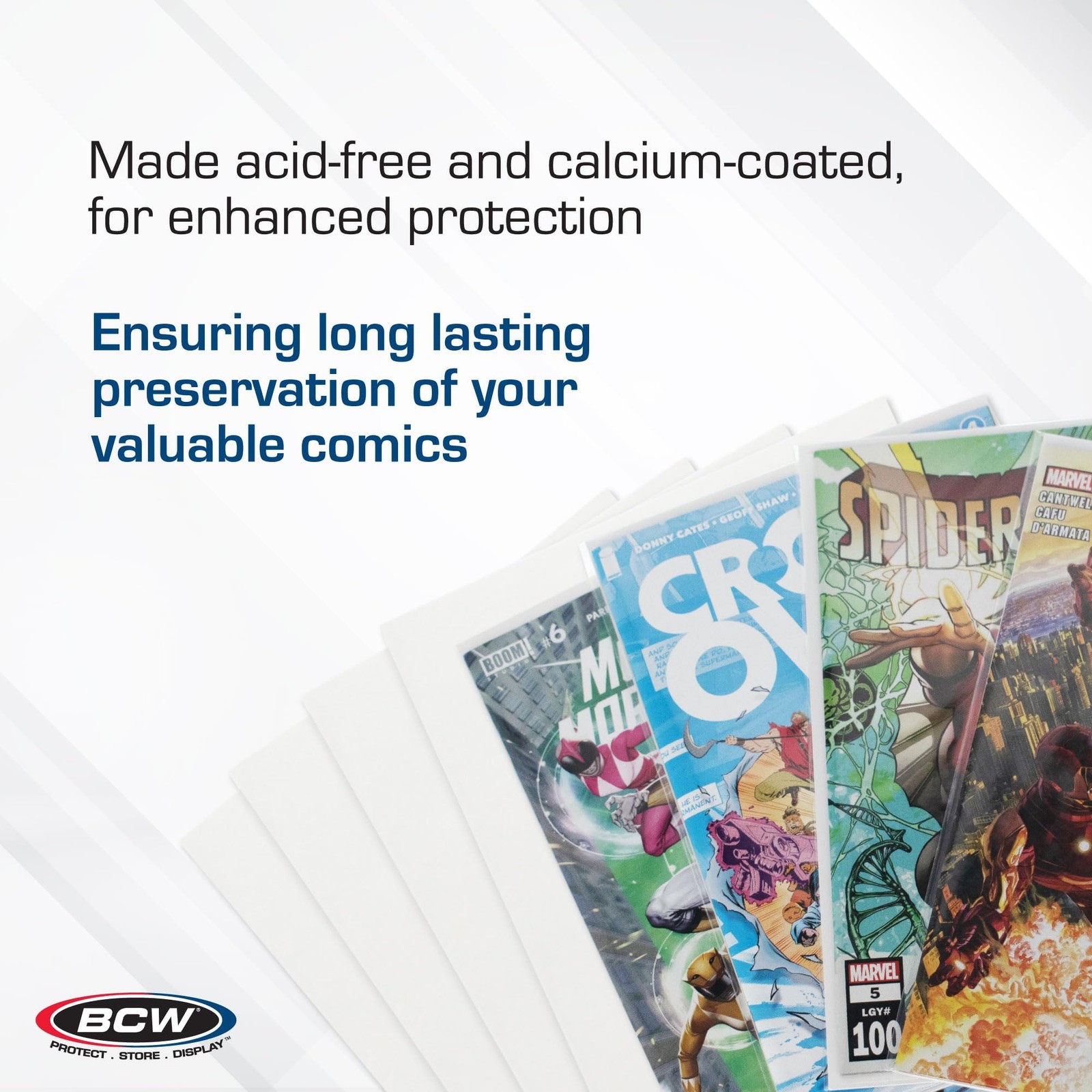 BCW Current Comic Book Backing Boards - 200 Pack | 24 pt., Coated, Buffered w...