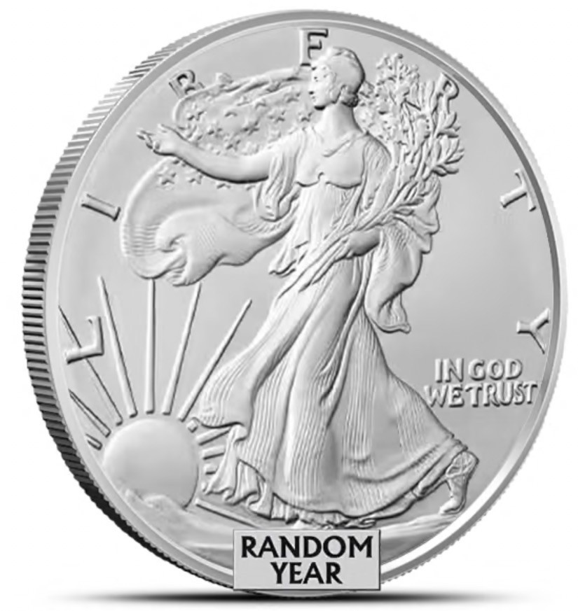 1 oz American Silver Eagle Coin BU (Random Year)