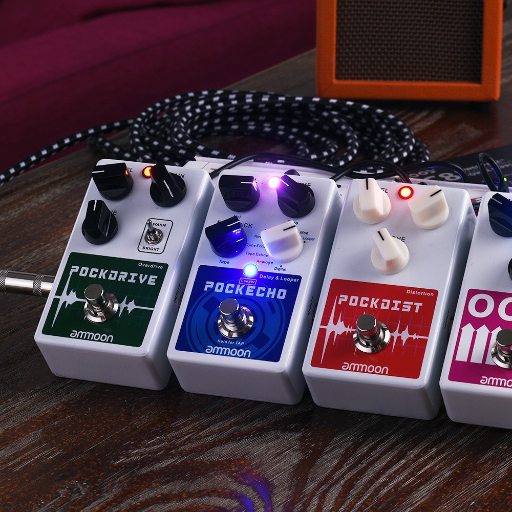 Ammoon POCKECHO Delay & Looper Guitar Effect Pedal 8 Delay Effects Max. 300s