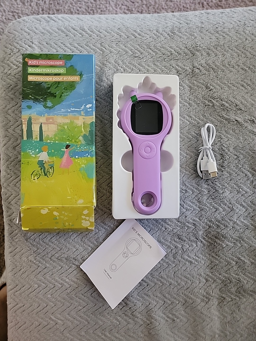 Microscope for Kids - Mini Pocket Handheld Microscope for Kids. Purple
