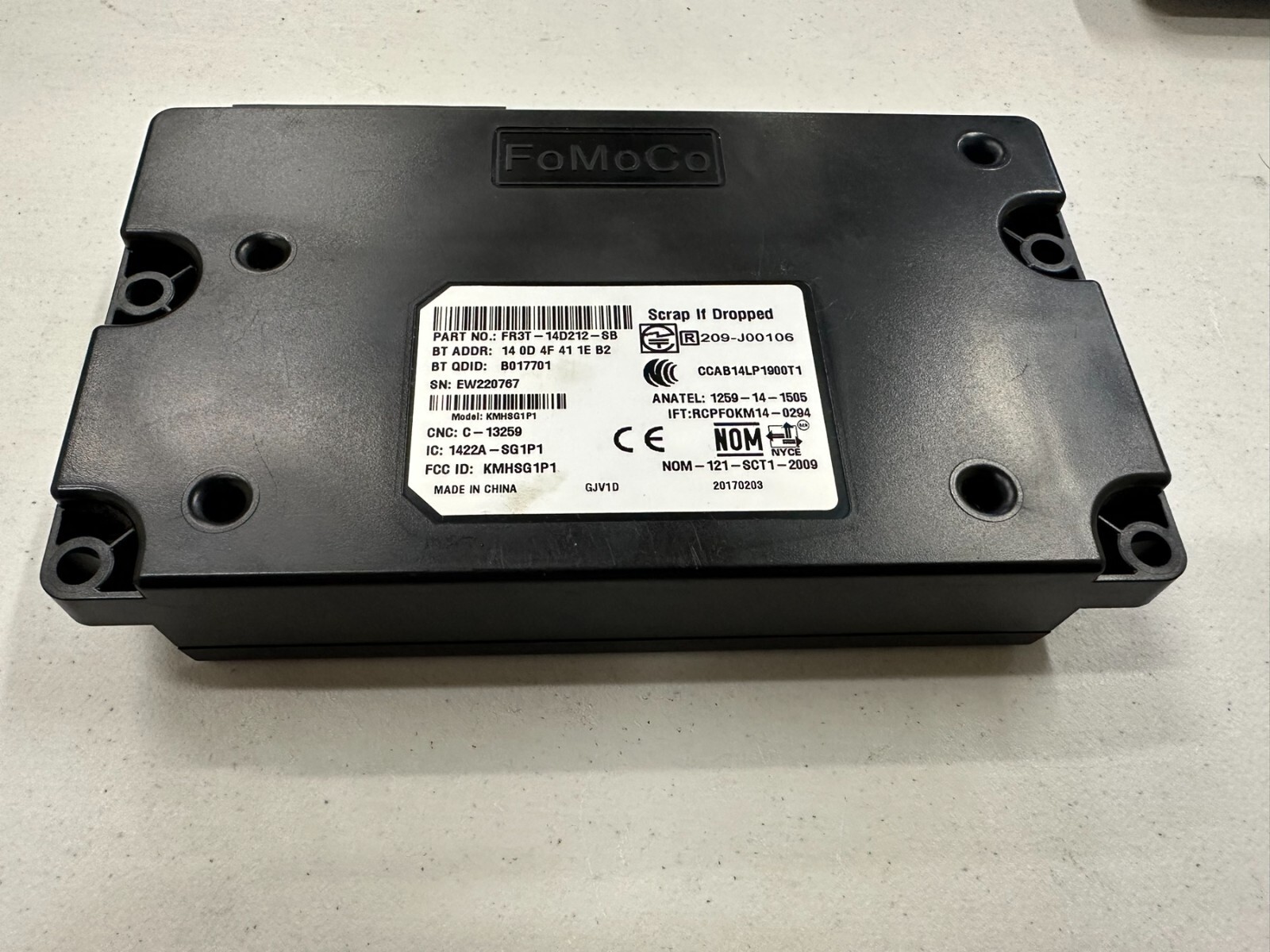 Ford Mustang 2017- 2021 Communication Voice Sync Module FR3T-14D212-SB