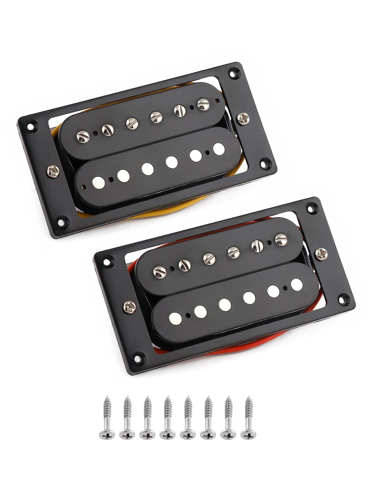 Metallor Humbucker Pickup Set Double Coil Ceramic Magnet Electric Black