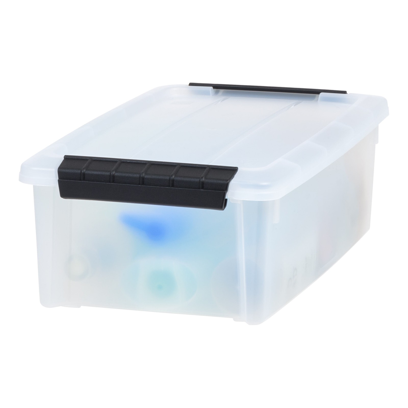 32 Qt. Plastic Storage Bin with Lid, Stackable Storage Containers, Tote