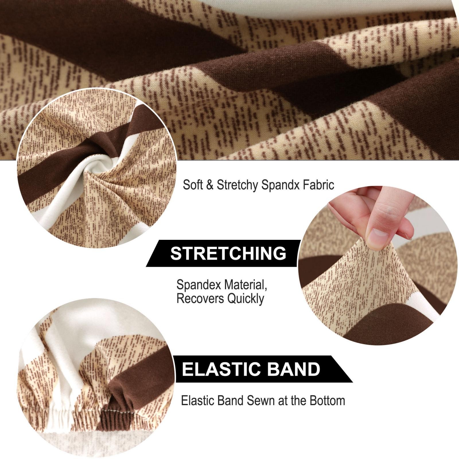 Dining Chair Cover Stretch Stool Slipcover Chair Protector (M,String Pattern)