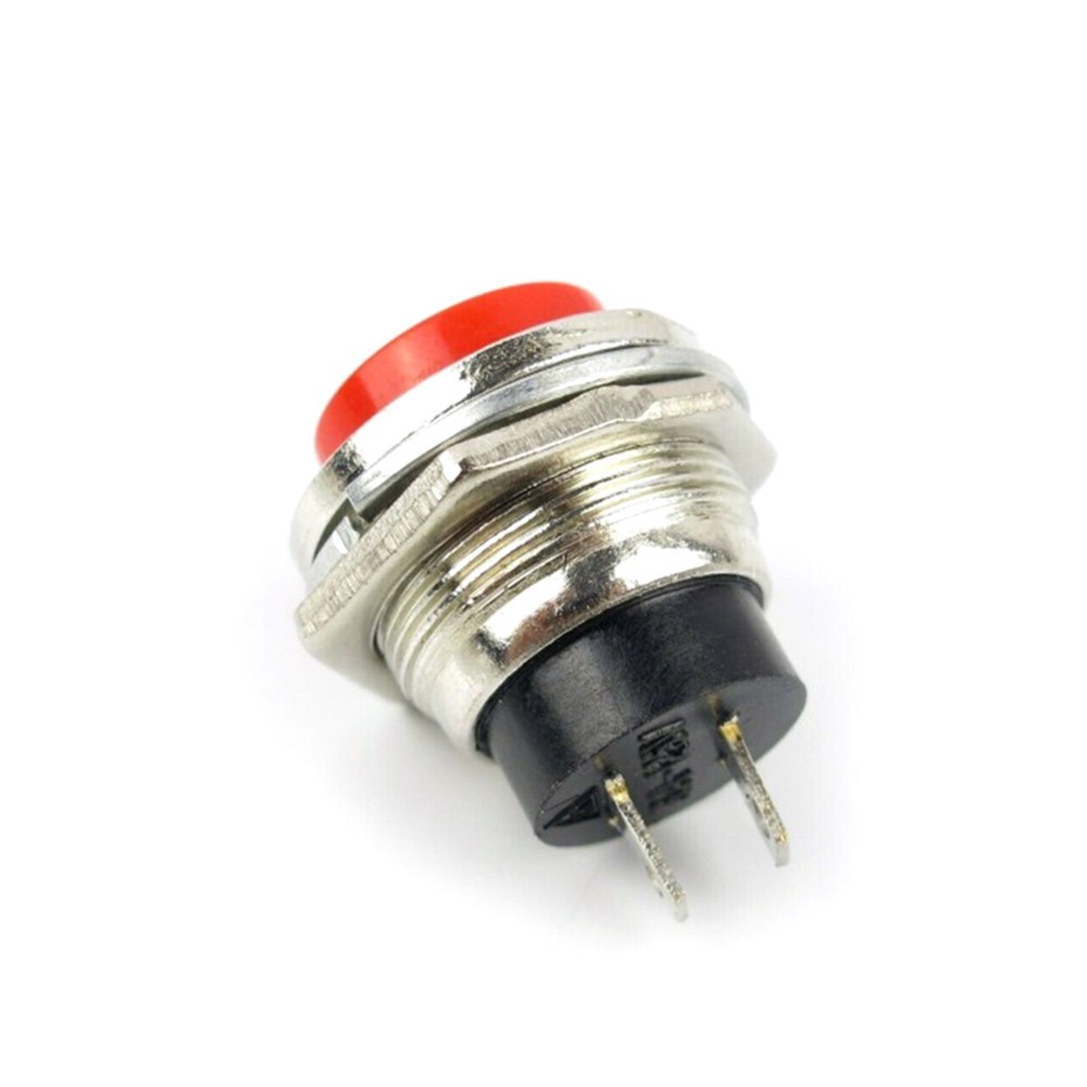 10* Small Self-Reset Round Button Head Power Switch Circle Kill Button Switch N