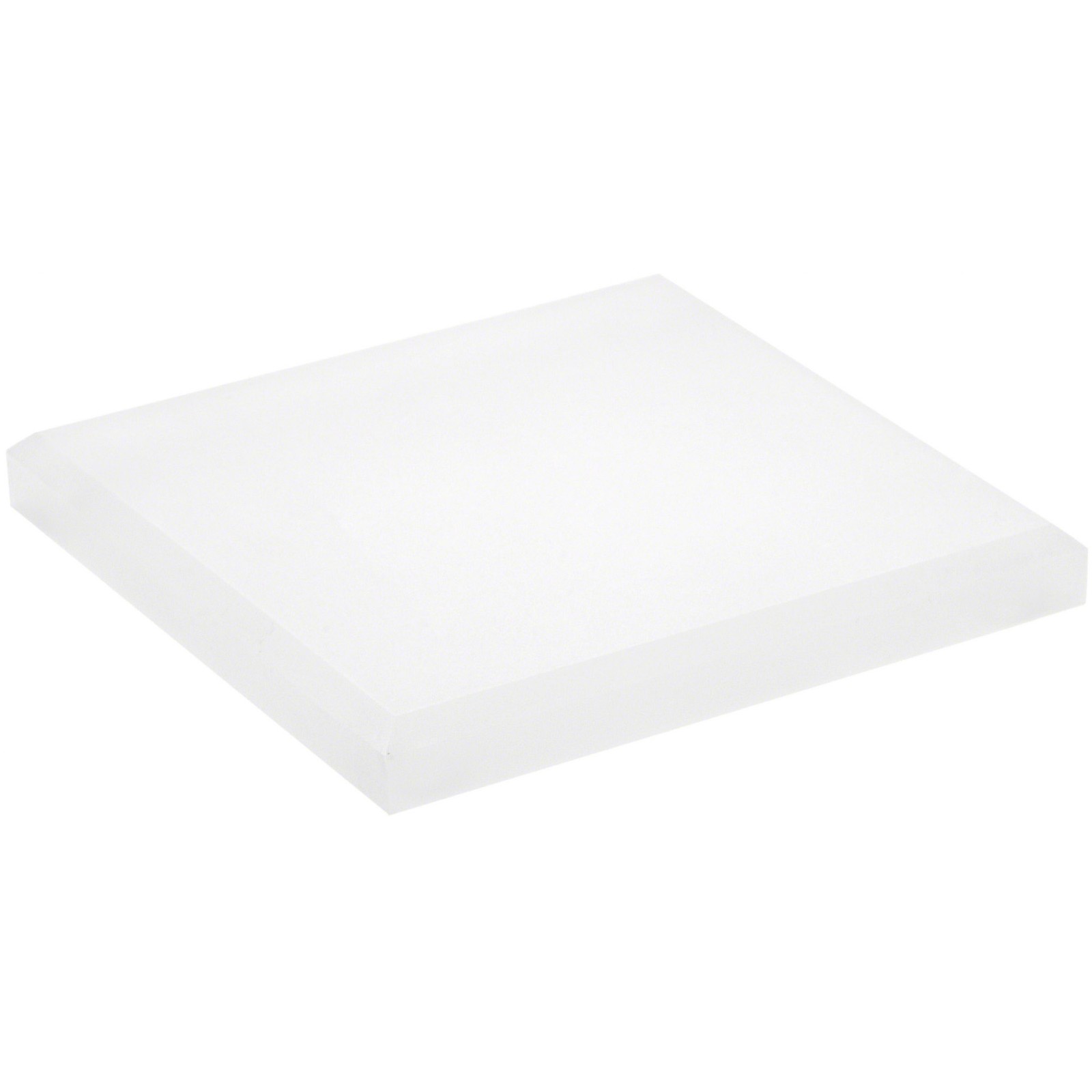 Plymor Frosted Acrylic Square Beveled Display Base, 4" W x 4" D x 0.5" H