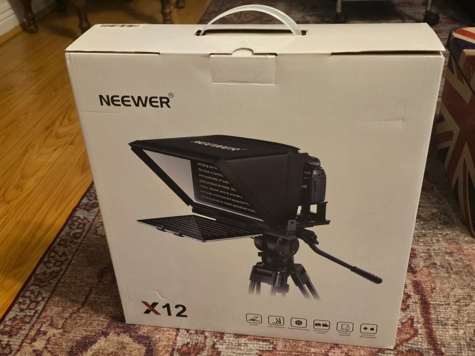 Neewer X12 Aluminum Alloy Teleprompter for iPad Tablet Smartphone DSLR Cameras