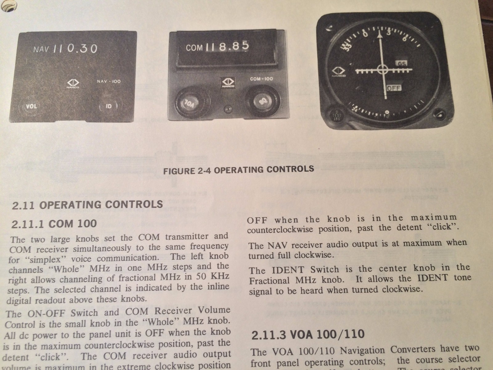 Narco Nav-100, Com-100 & VOA-100, VOA-110 Install Manual