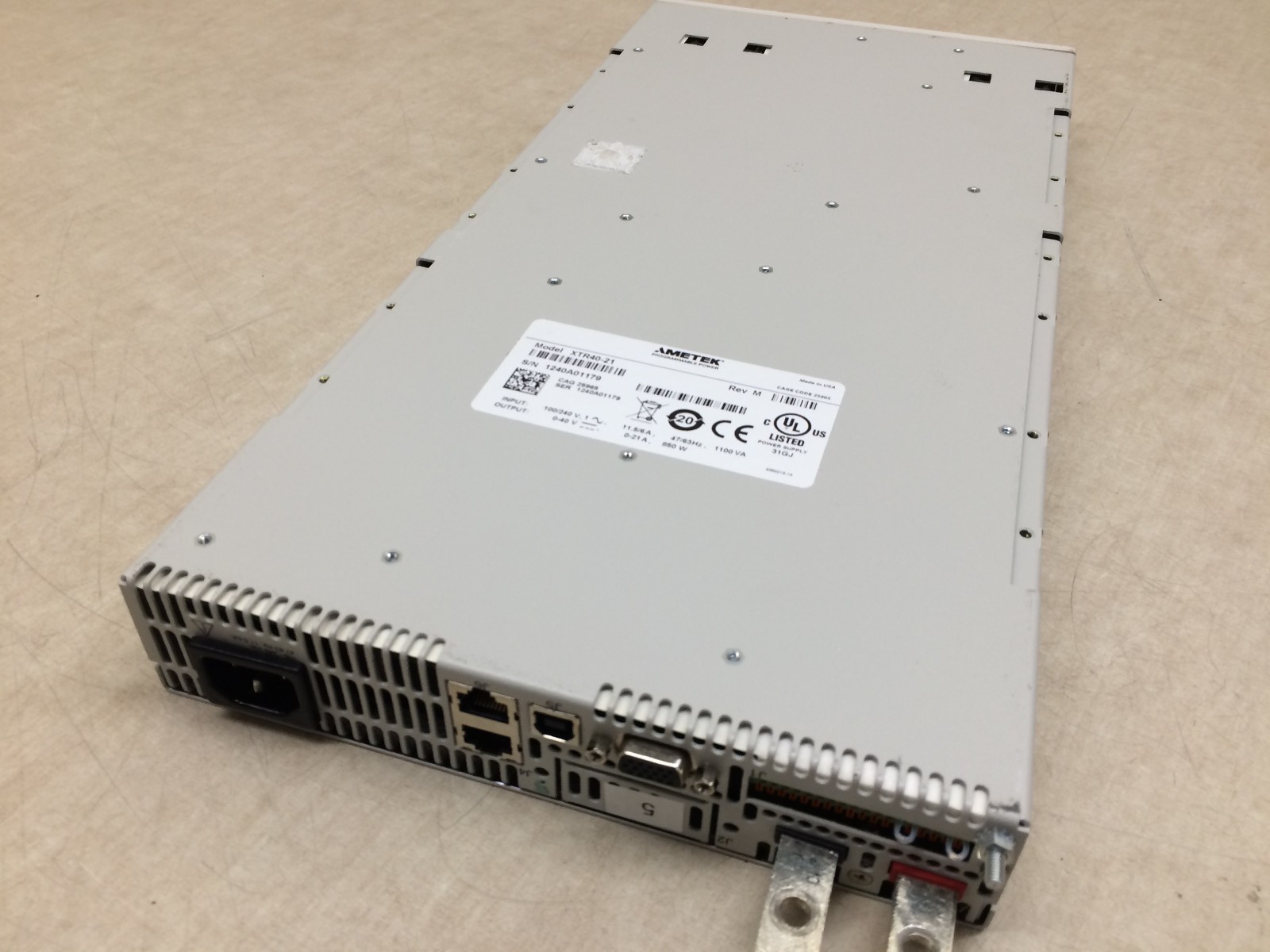 Sorensen XTR 40-21 40v 21A Variable Programmable DC Power Supply 840w