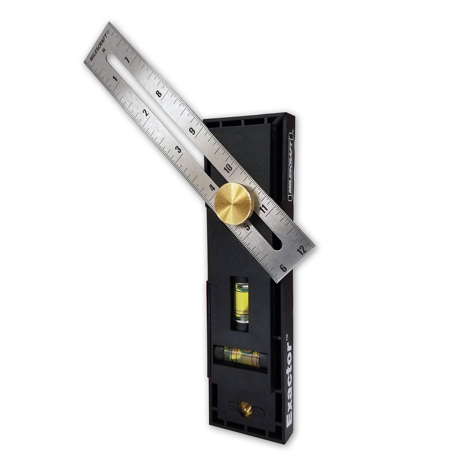 Milescraft 8406 Exactor - 9-in-1 Multi-Purpose, Measuring and Marking Black