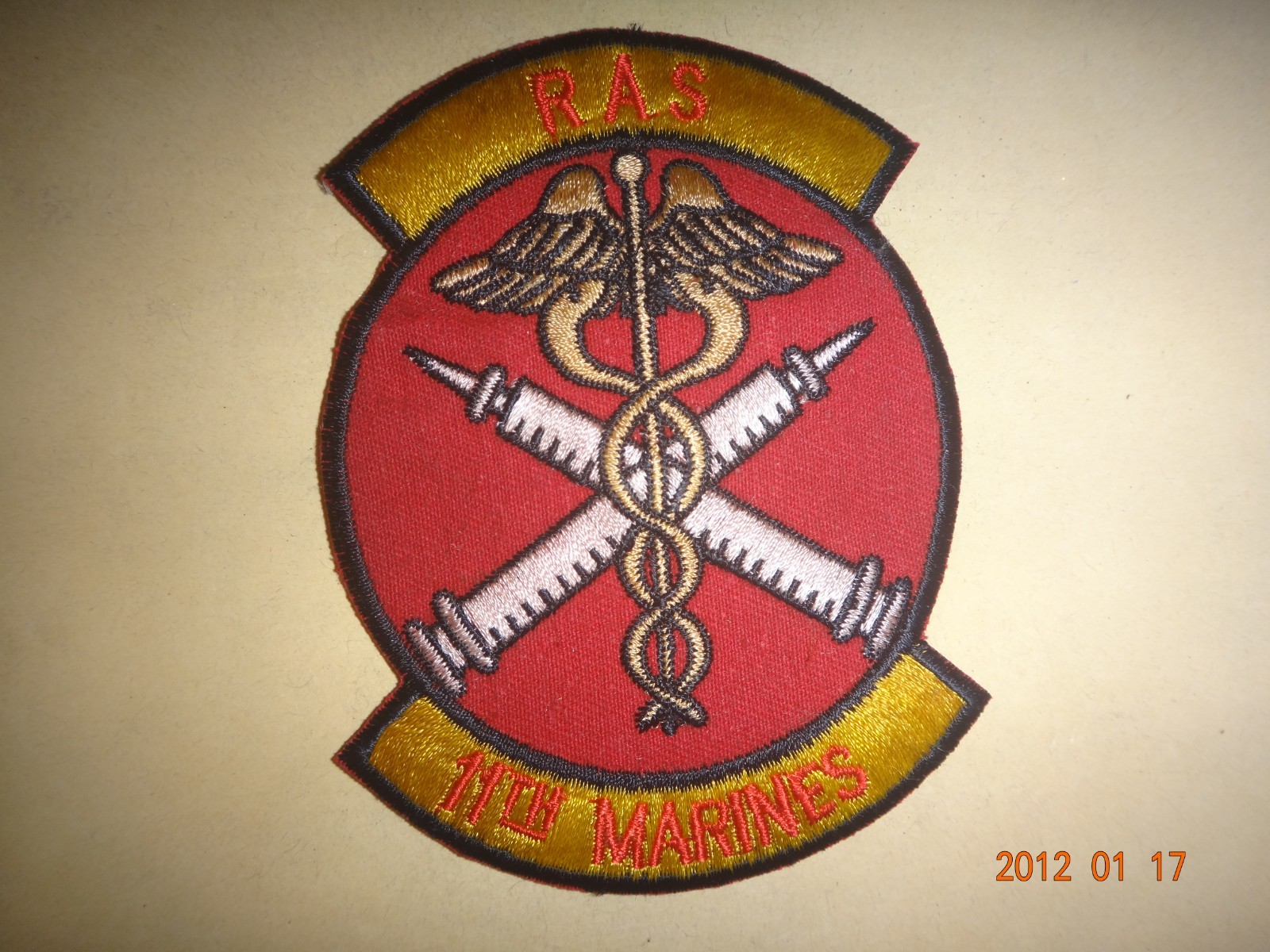 USMC 11th Marine Regiment Medical Battalion RAS Vietnam War Patch