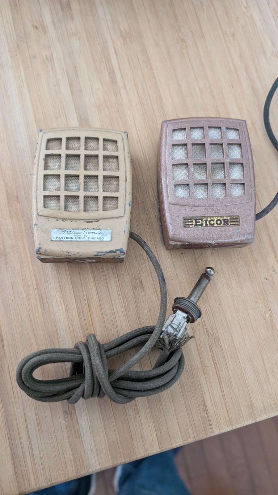 Lot of (2) Vintage Eicor & Astra  Sonic Microphones Untested