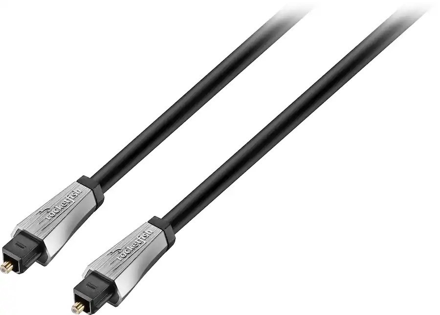 Rocketfish - 4' Toslink Fiber Optic Digital Optical Audio Cable Black RF-G1221
