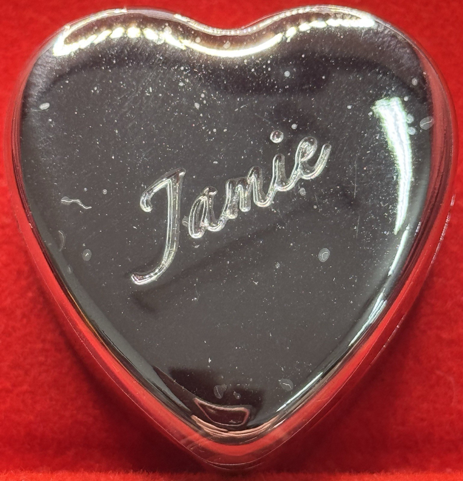 Jamie Ganz Heart Trinket Box Velvet Lined 1.5” NIB Early 2000’s