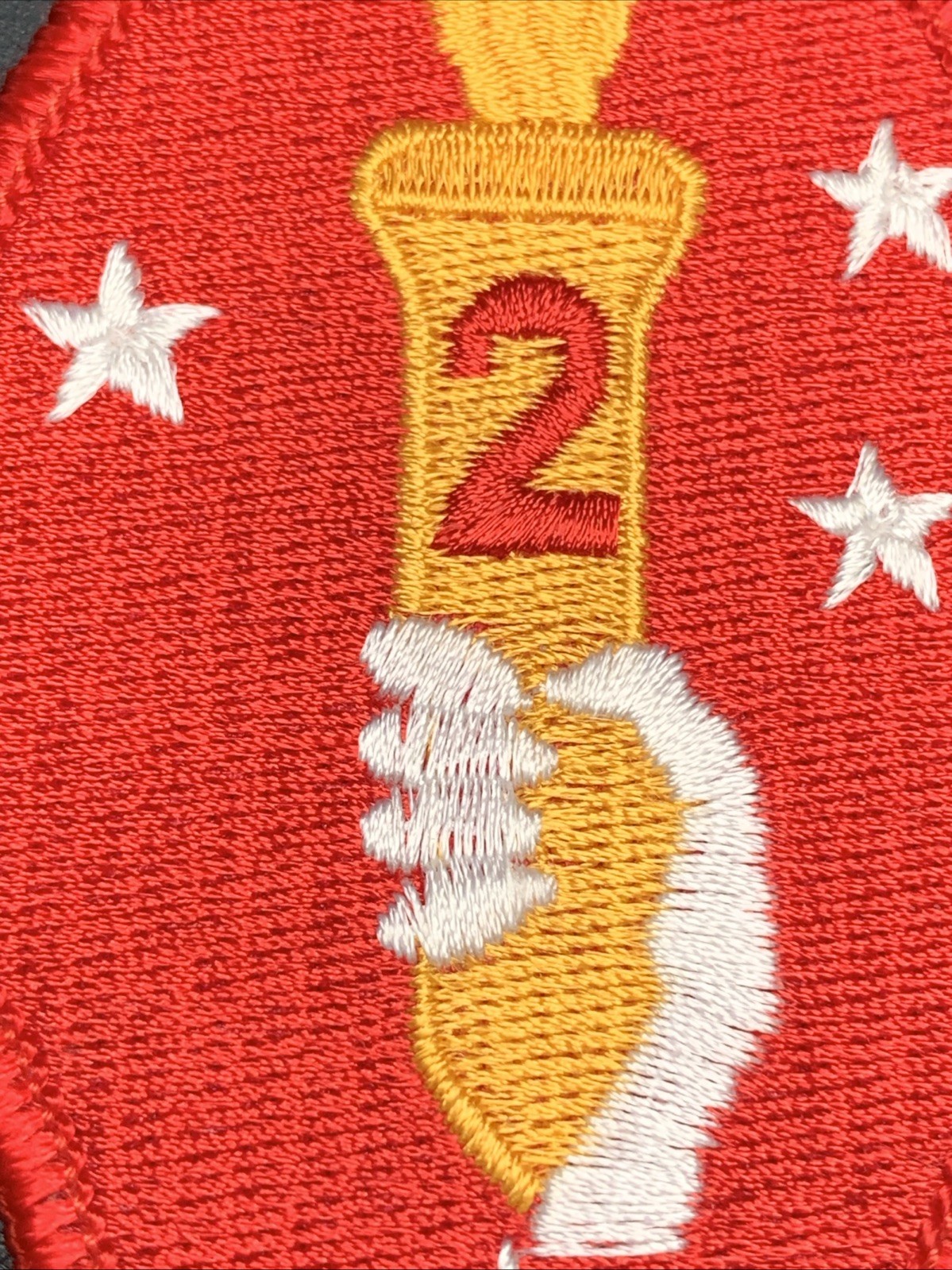 USMC U.S. MARINE CORPS SHOULDER PATCH: SECOND DIVISION - COLOR