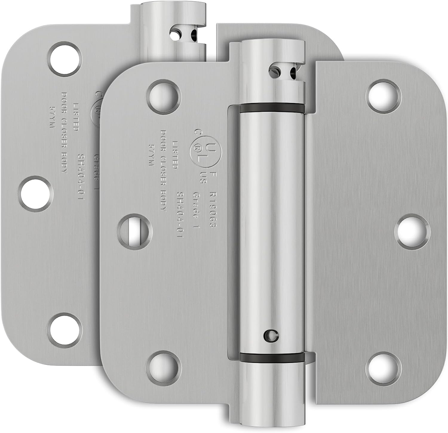 2 Pack Self Closing Door Hinges 3.5 Inch, Spring Hinges Self Closing | 5/8'' Rad