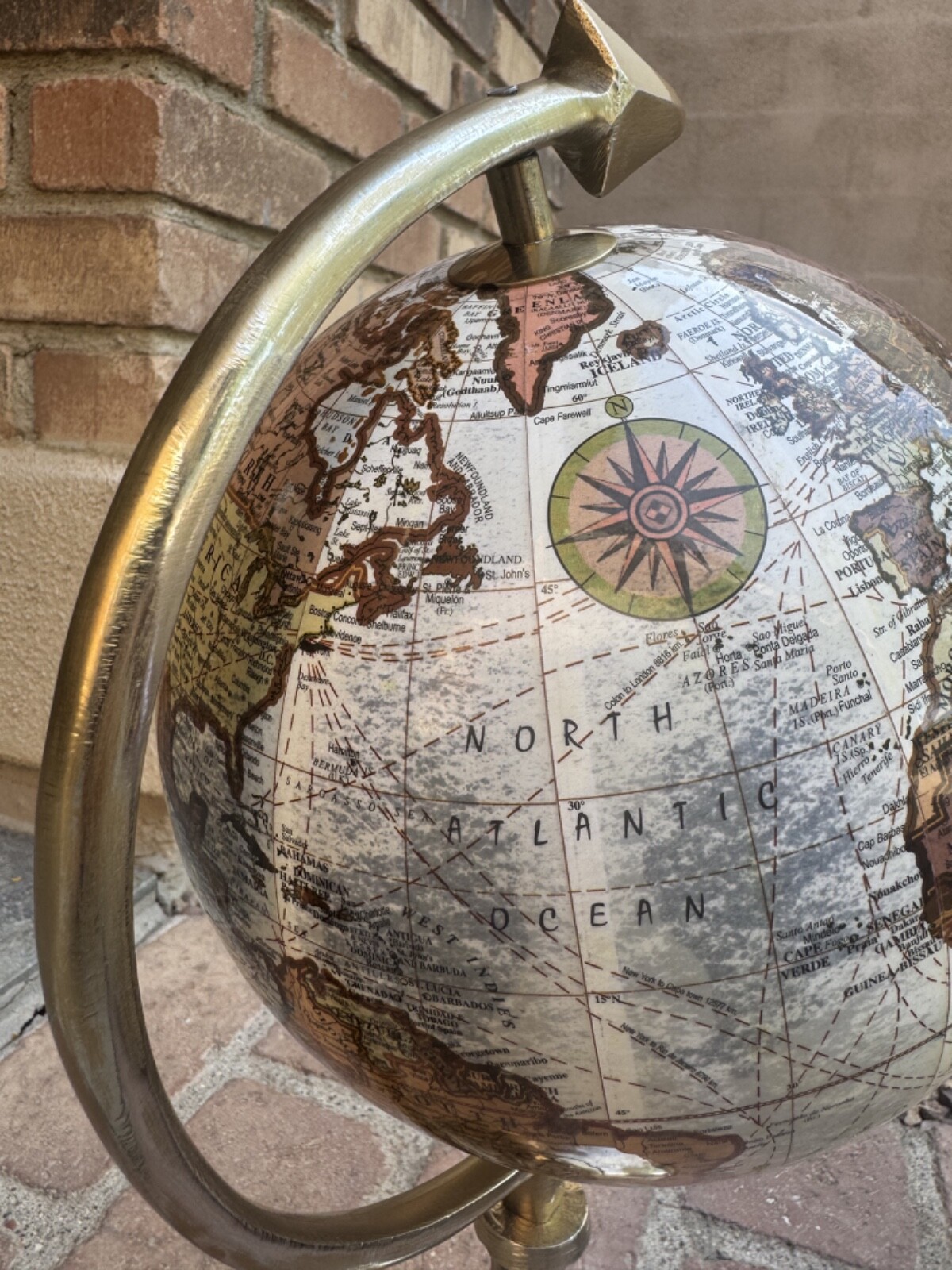 THREE HANDS Corp. Decorative Globe "Explore Dream Discover' 17"
