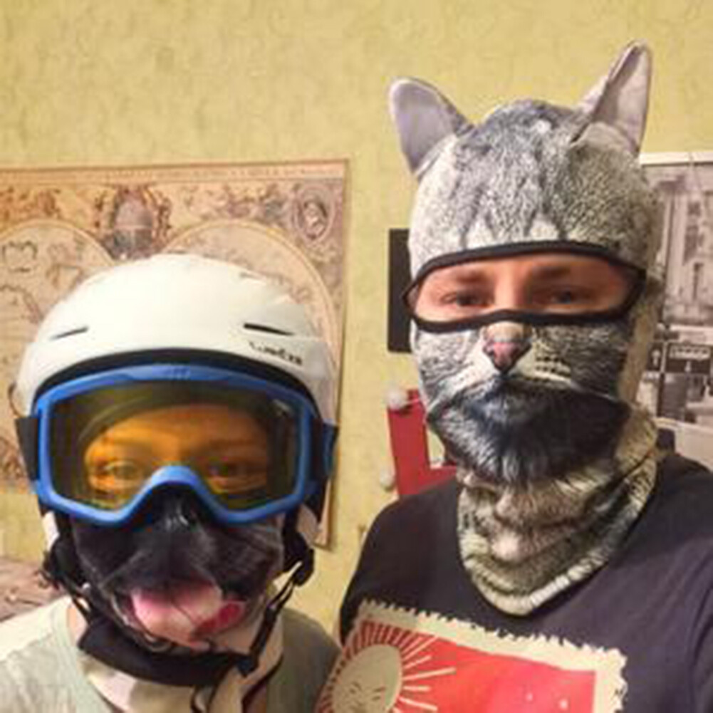 Winter Warmer Balaclava Animal Pattern Face Masks Neck Cover for Cycling Ski USA