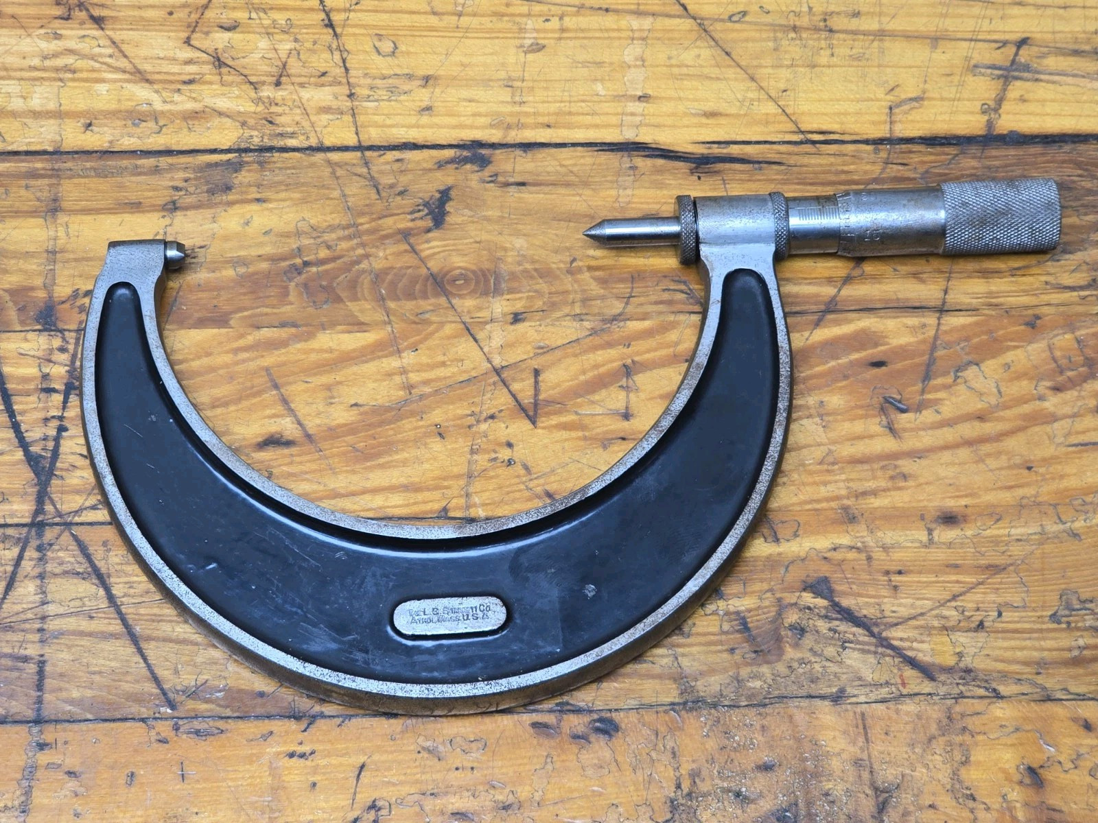 Starrett 3-4" Thread Micrometer, Measures V & US Std Threads, 8-13 Pitch, Used.