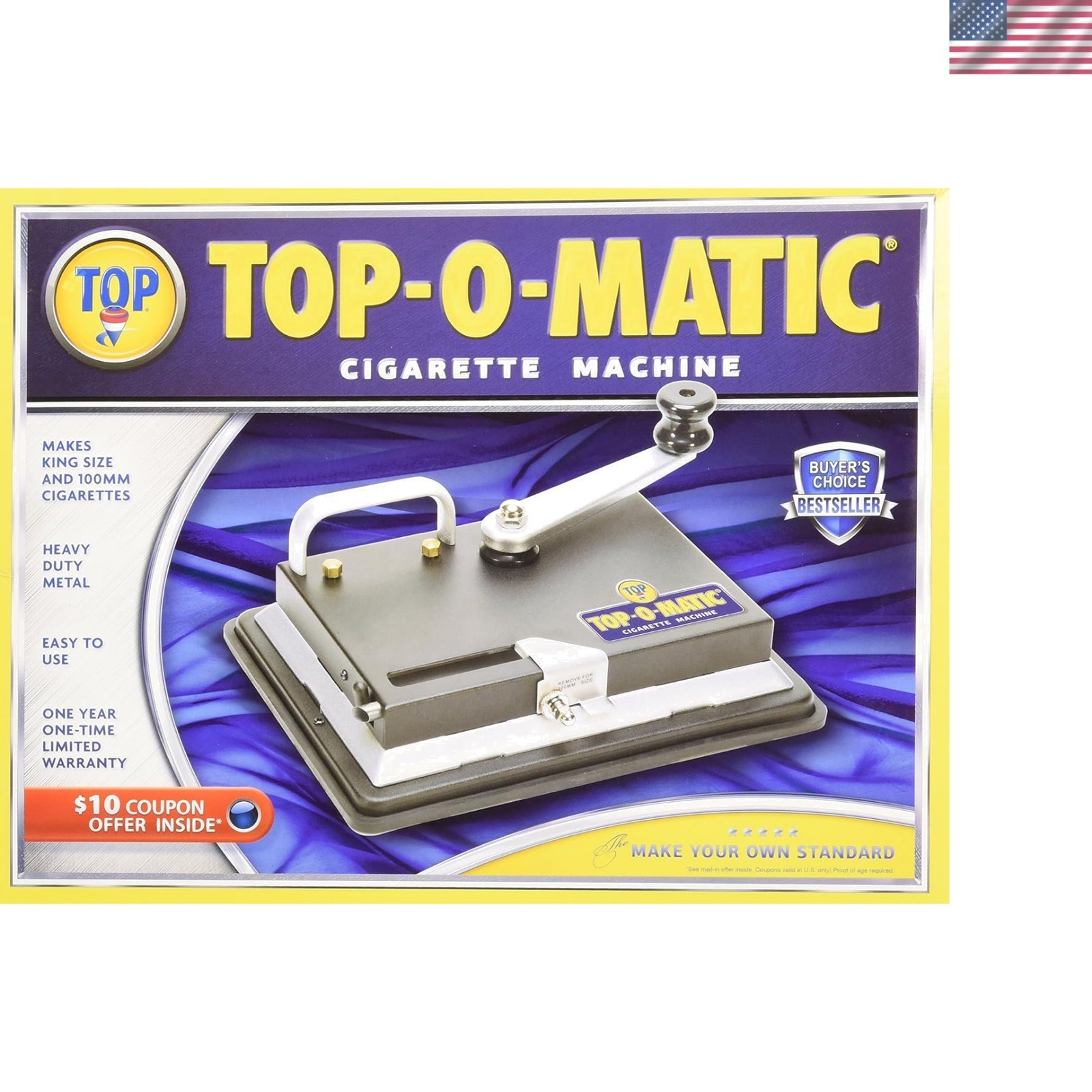 Top O Matic Cigarette Rolling Machine: Effortless King Size & 100mm Production