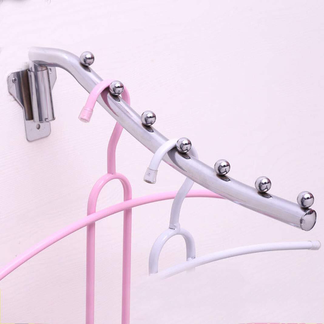 2 Pack Wall Mounted Folding Clothes Hanger Rack Folding Hanger Detachable Stu...