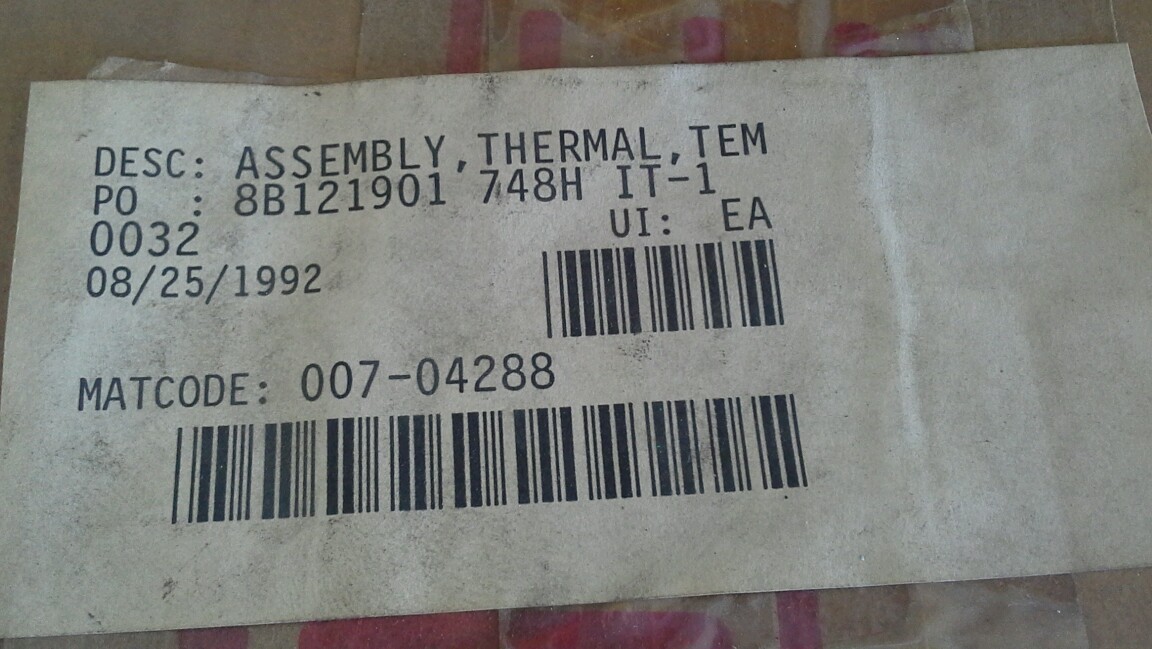 New United Electric TA/E105-4BS Temperature Probe E105-4BS