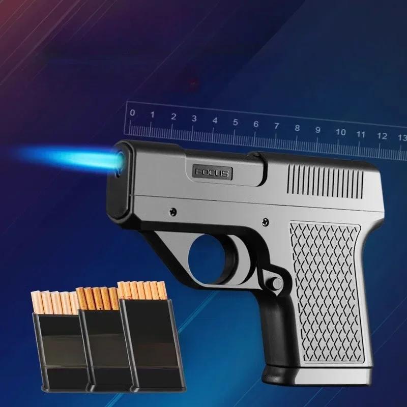 Lighter Cigarette Case Jet Torch Flame Pistol Gun Cigar Butane Turbo Windproof