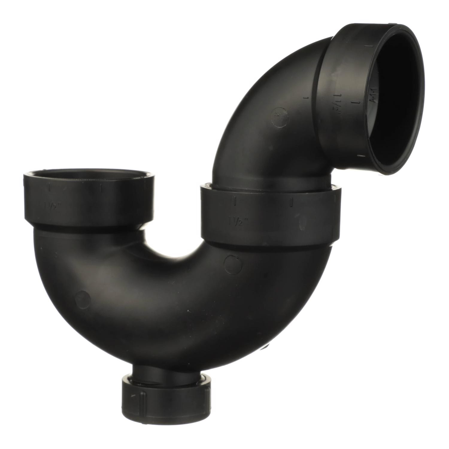 Charlotte Pipe ABS00707X0600 DWV ABS P-Trap 1-1/2 x 1-1/2 Hub Dia. in.