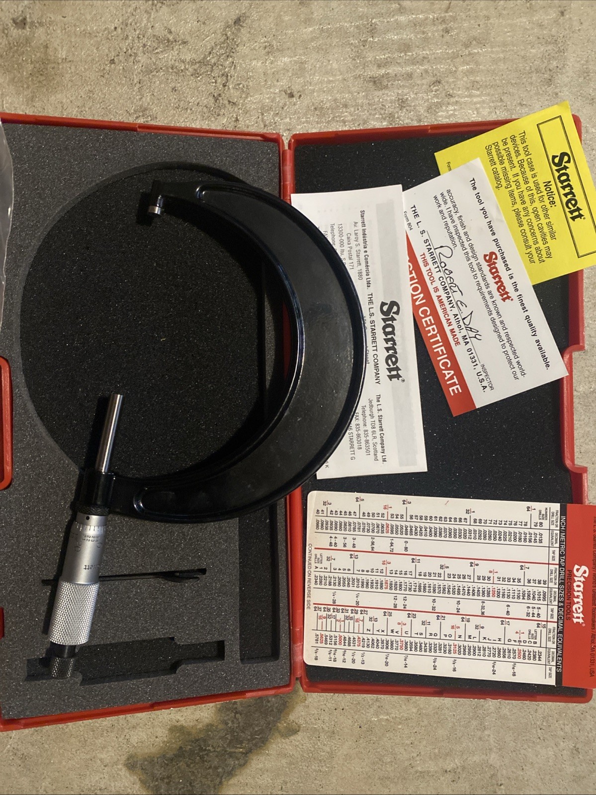 New Starrett 436.1RL-4 3" to 4" OD Micrometer NOS Lathe Machinist CNC NOS
