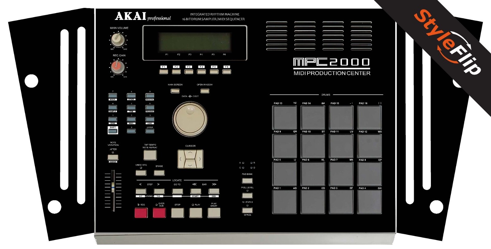 Akai MPC-2000 Skin | Color Black | Protective Decal | StyleFlip Skins