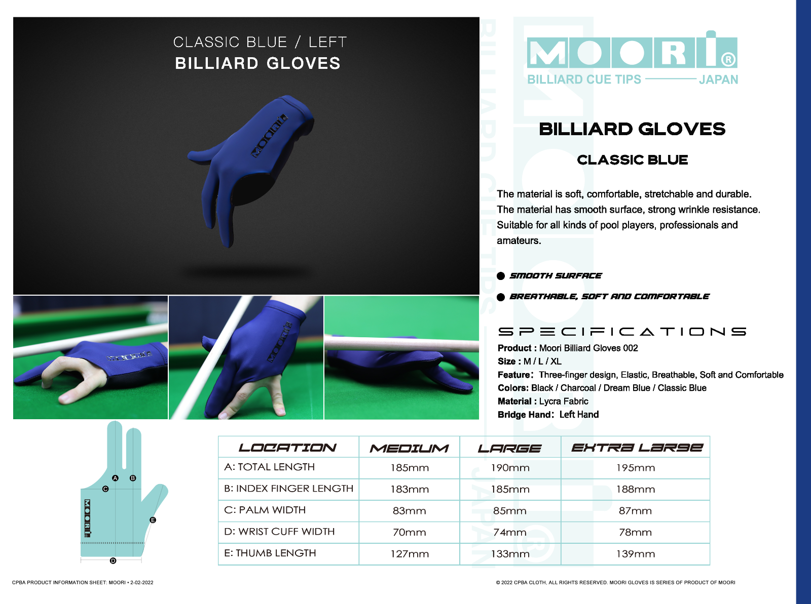 Genuine Moori pool cue tip & accessories