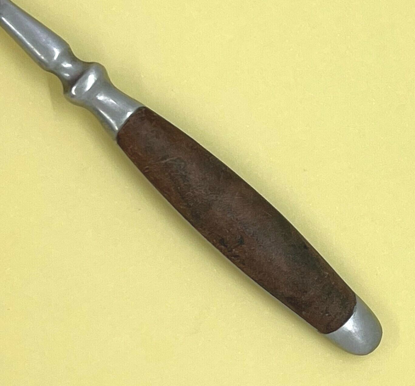 HAMPTON SILVERSMITHS HSV63 PLASTIC FAUX WOOD BROWN HDL STAINLESS FLATWARE CHOICE