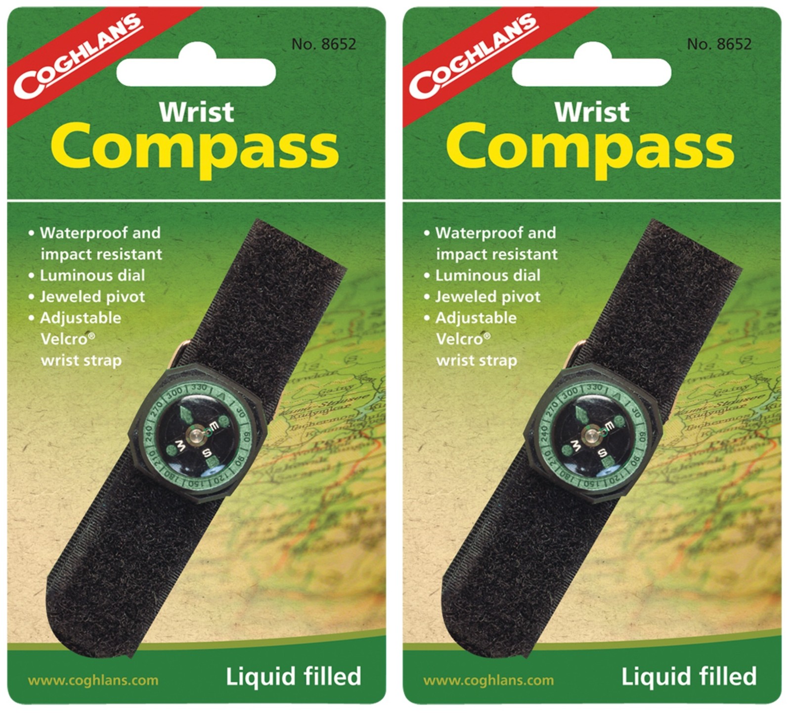 Coghlan's Liquid Filled Wrist Compass (2-Pack)