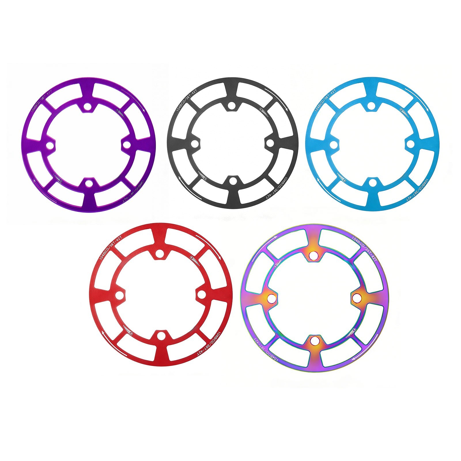 Disc Protector Mountain Biking Chainring Cover 104BCD Mount Aluminum Alloy