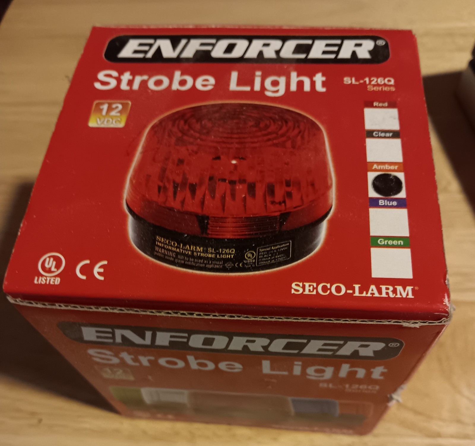 Seco-Larm Enforcer Xenon Strobe Light, 12VDC, Amber Lens (SL-126Q/A)