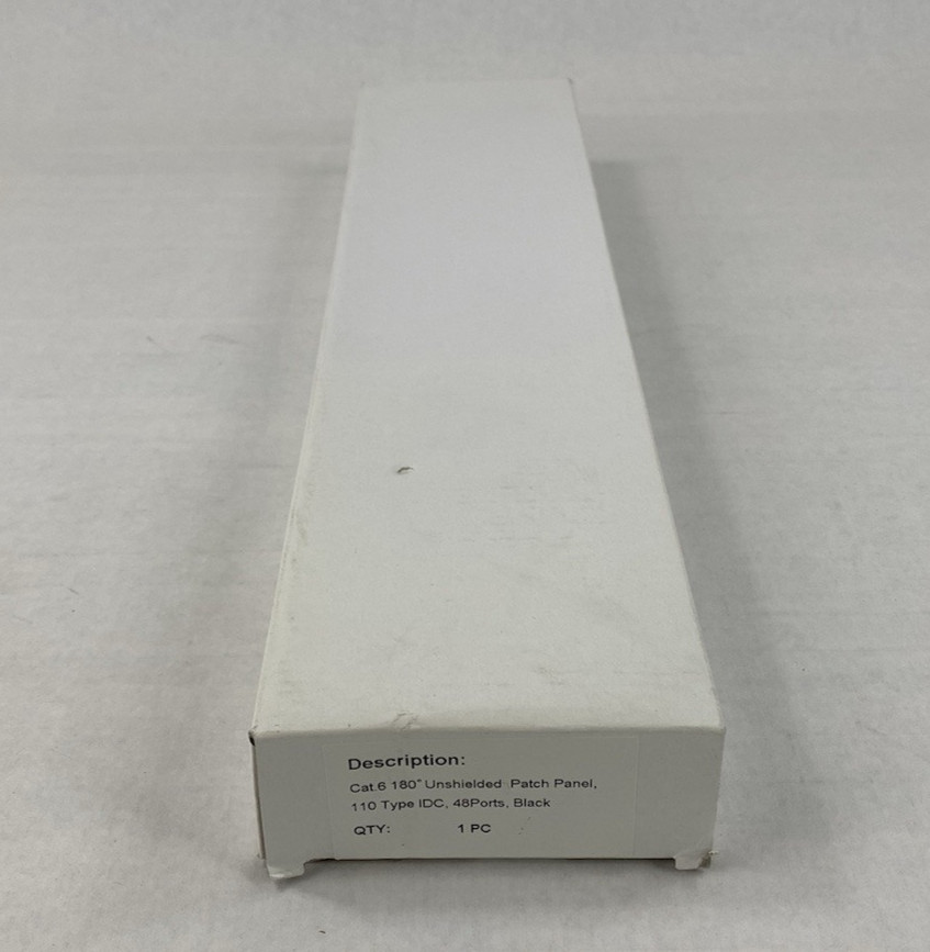 Cat 6 180° Unshielded Patch Panel, 110 Type IDC with 48 Ports